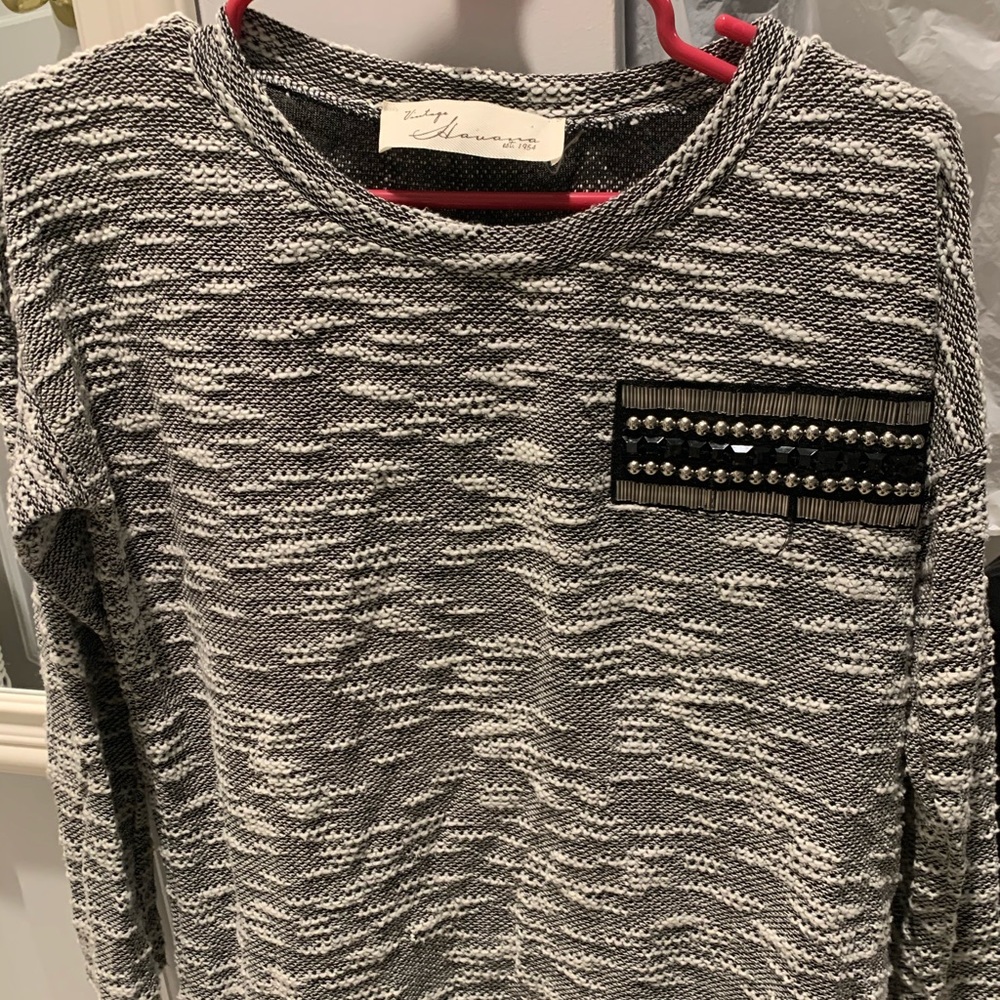Lord and Taylor Sweater with jewel pocket
